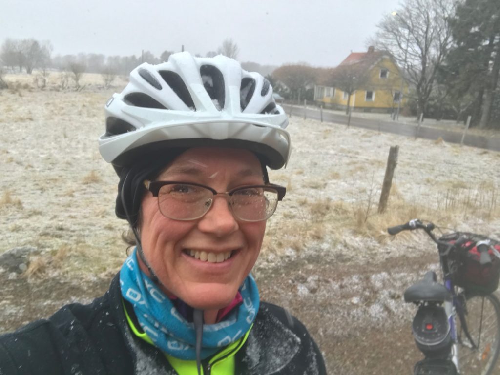 Cykla i snö