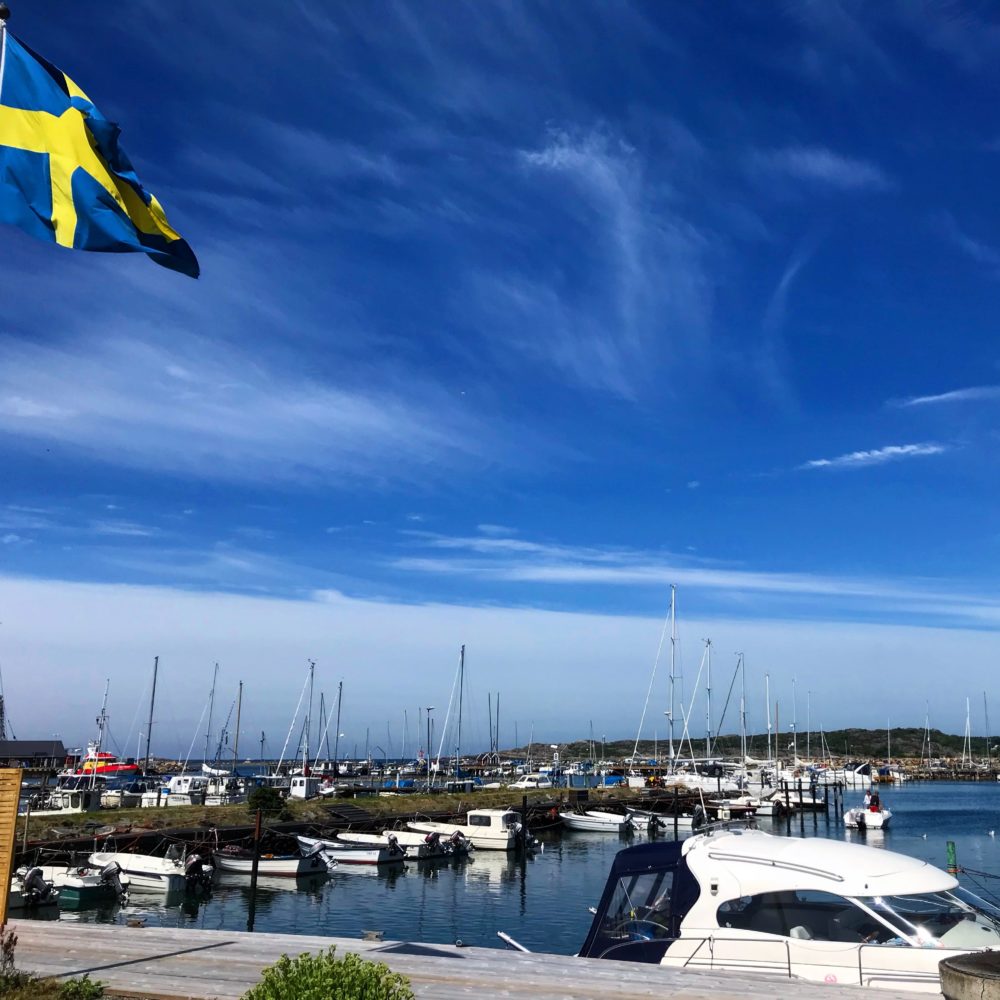 flagga båtar hamn kattegattleden